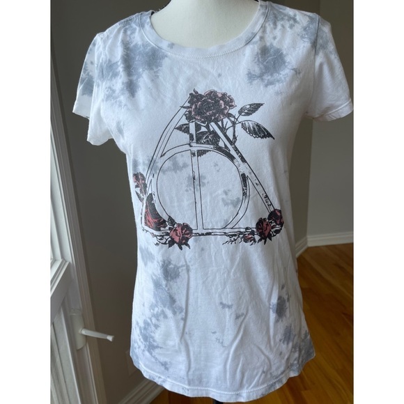 Harry Potter deathly Hallows Rose tie dye T-shirt in a size medium - Picture 1 of 9